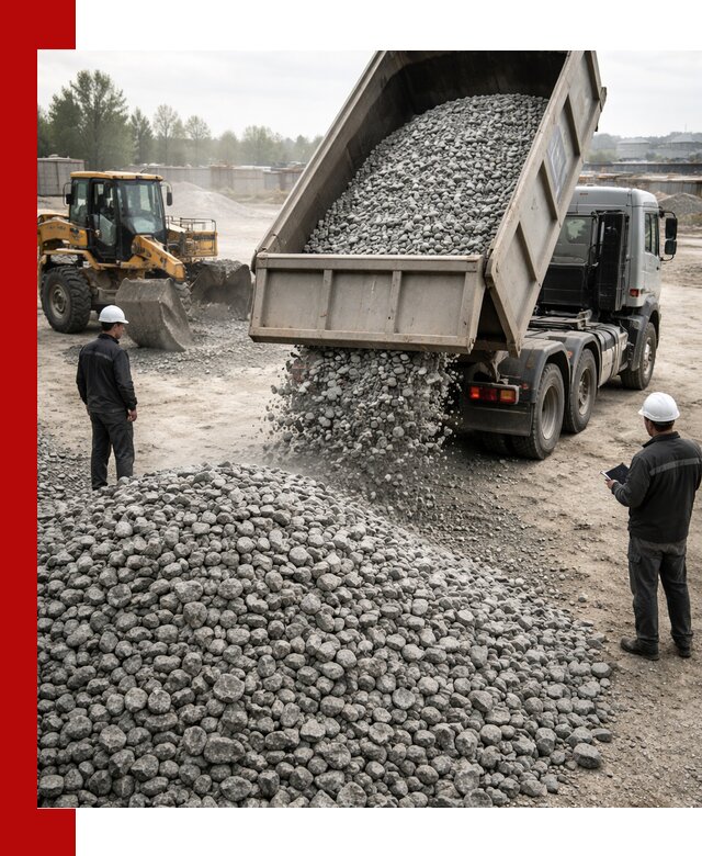 Доставка гранитного щебня фракции 20-40 в Губахе