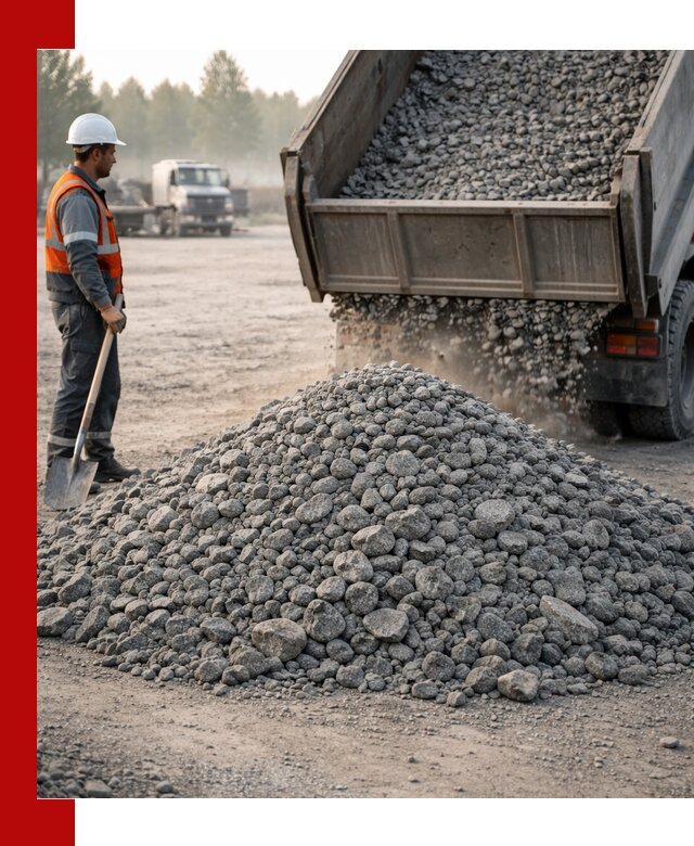 Гранитный щебень фракции 100–201 для строительства в Губахе