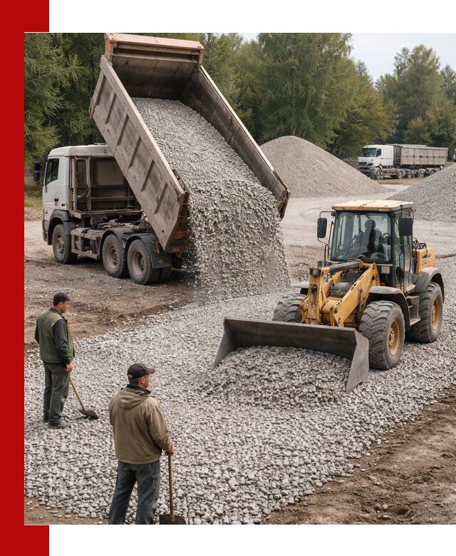 Купить гравийный щебень фракция 20-40 в Губахе с доставкой
