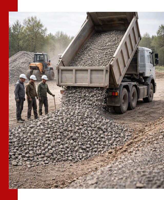 Доставка гравийного щебня фракции 70-120 в Губахе
