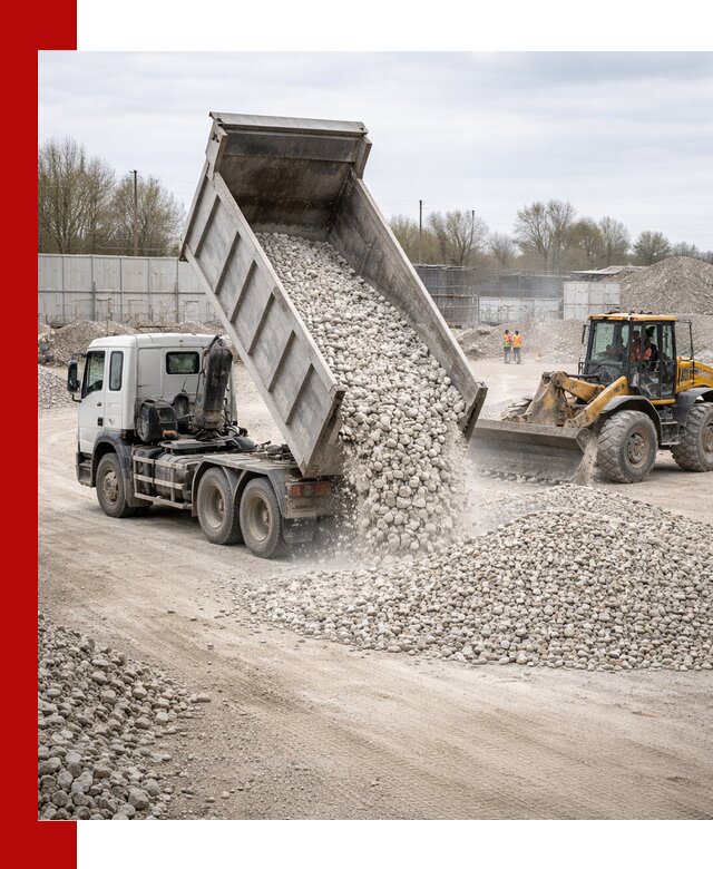 Доставка и продажа известнякового щебня в Губахе
