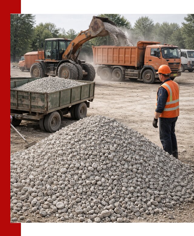 Доставка известнякового щебня фракция 20–40 в Губахе