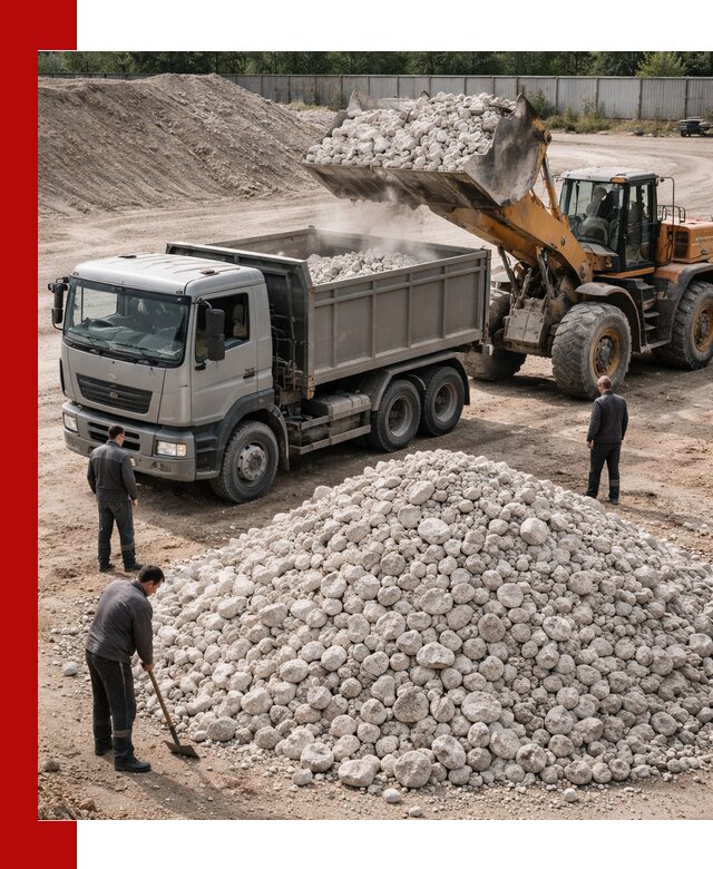 Известняковый щебень фракция 70–150 с доставкой в Губахе