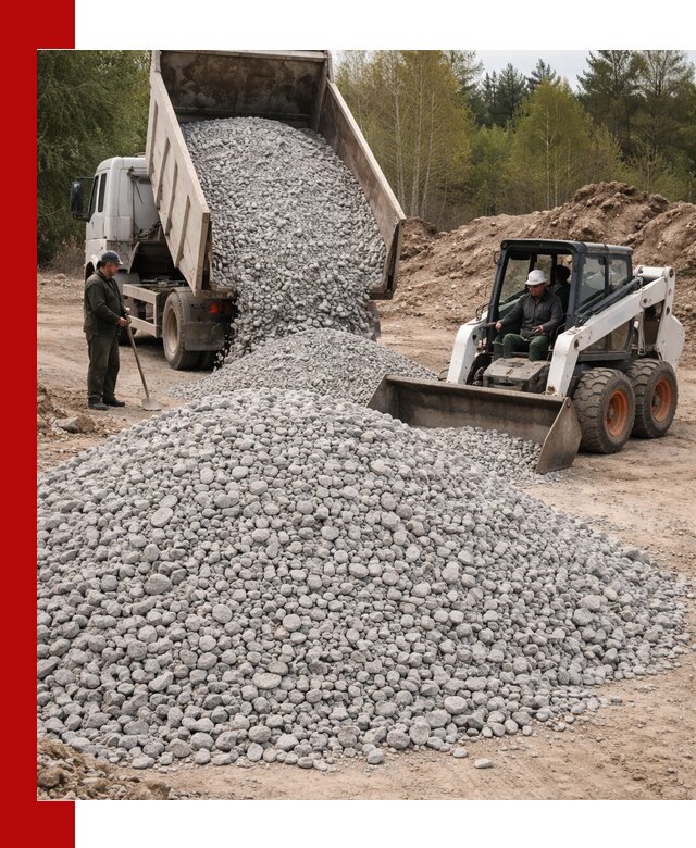 Доставка доломитового щебня в Губахе напрямую от карьера