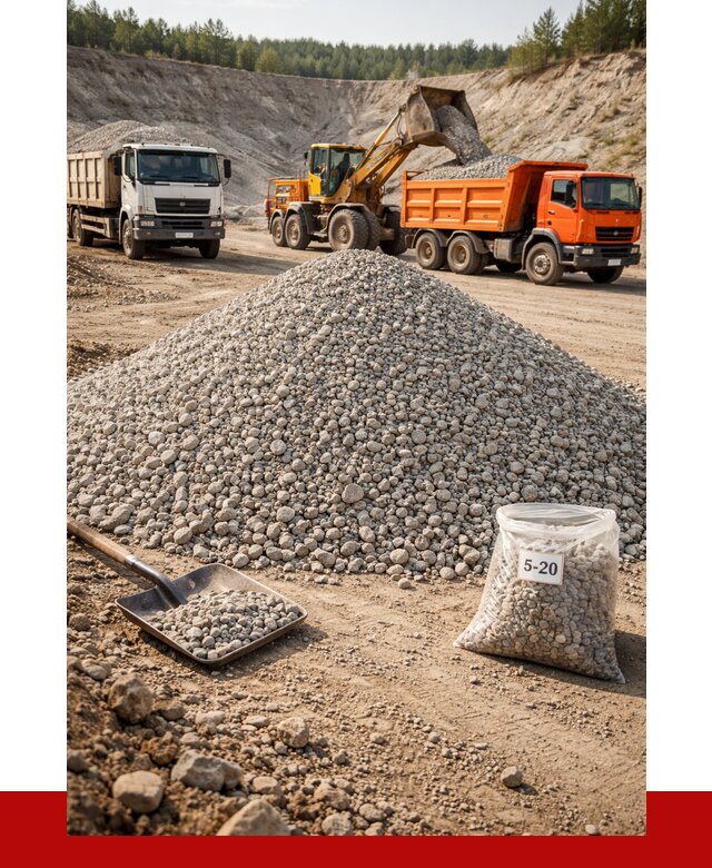 Доломитовый щебень фр. 5-20 в Губахе от 4354 р. | ПРОНЕРУДГбх