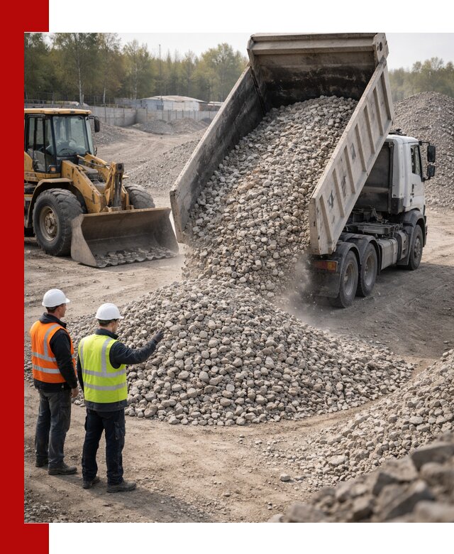 Вторичный щебень фракция 40–70 доставка в Губахе