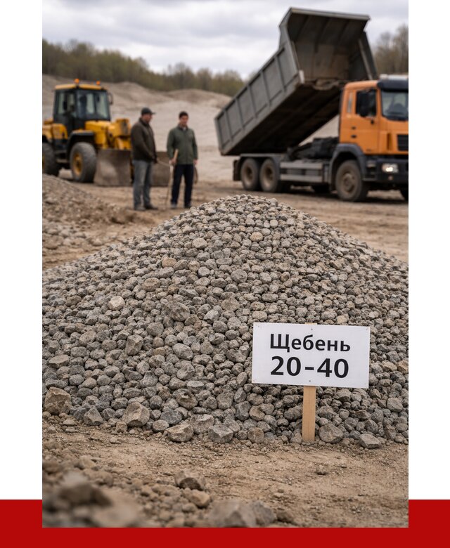 Бетонный щебень фракция 20-40 в Губахе от 2540 р. | ПРОНЕРУДГбх