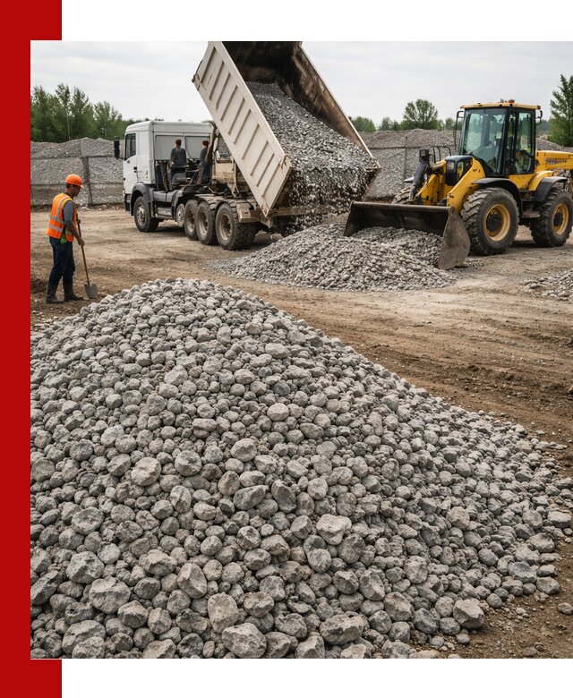 Доставка бетонного щебня фракции 40-70 в Губахе