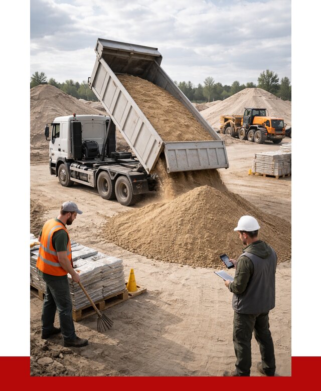 Карьерный песок с доставкой в Губахе от 3732 р. ПРОНЕРУДГбх