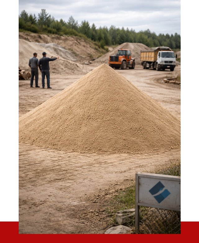 Карьерный песок навалом в Губахе от 1866 р. | ПРОНЕРУДГбх