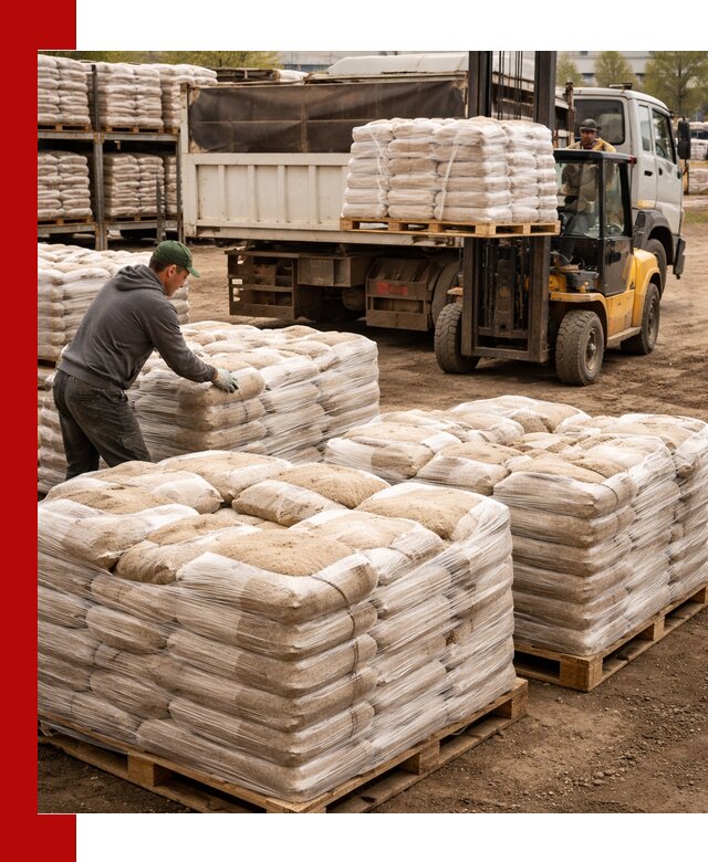 Карьерный песок в мешках с доставкой в Губахе