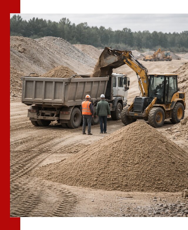 Карьерный среднезернистый песок с доставкой в Губахе