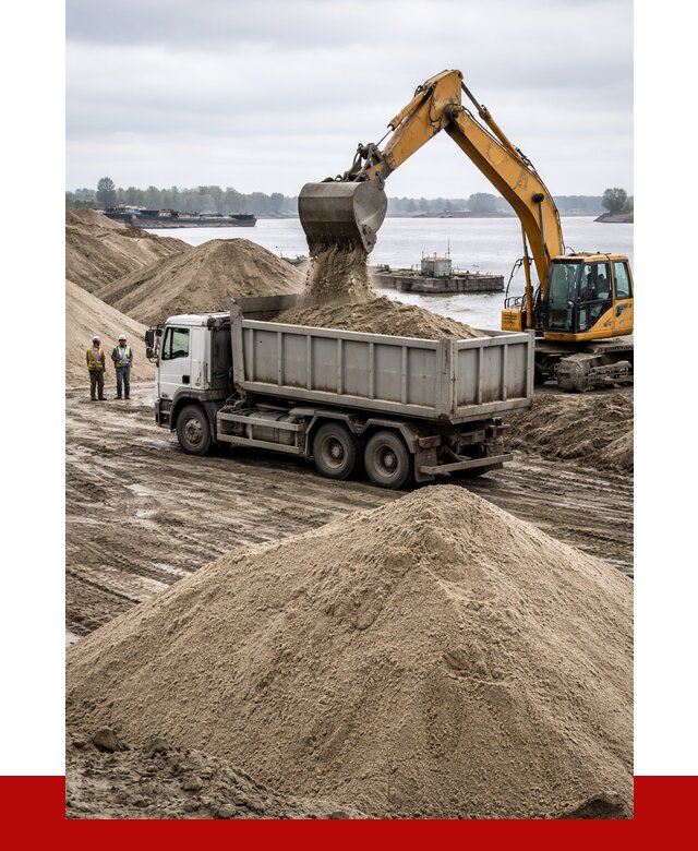 Купить речной песок навалом в Губахе от 1866 р., ПРОНЕРУДГбх
