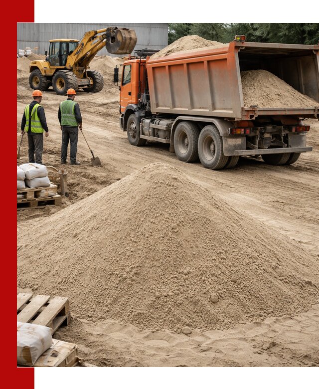 Доставка и продажа мытого речного песка в Губахе