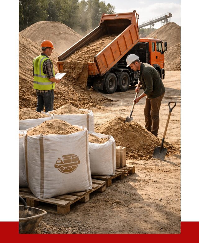 Строительный песок в Губахе от 2281 р. с доставкой, ПРОНЕРУДГбх