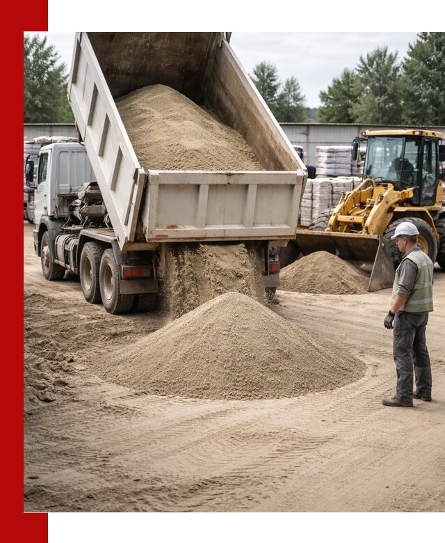 Поставка и доставка песка для бетона в Губахе