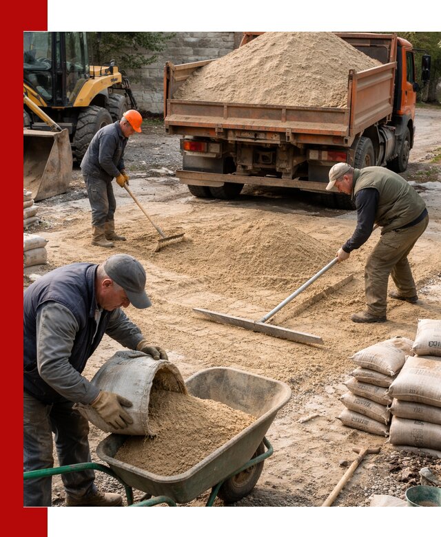 Поставка песка для стяжки в Губахе с быстрой доставкой