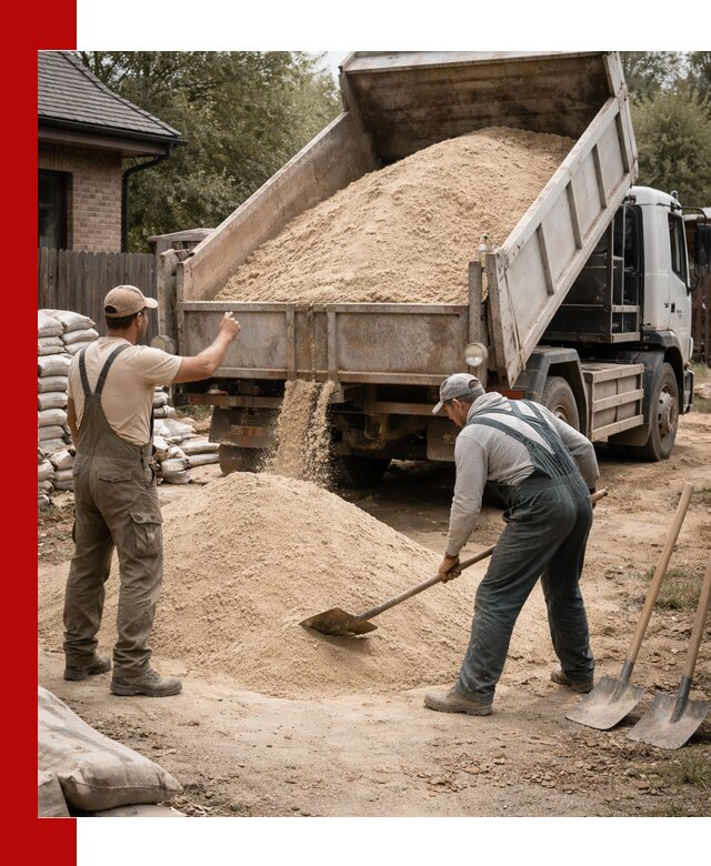 Песок для штукатурки с доставкой в Губахе качественный и чистый