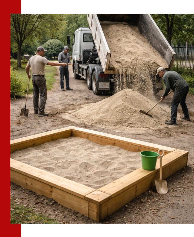 Песок для песочницы с доставкой в Губахе недорого и чистый