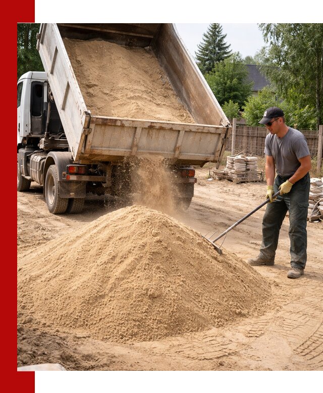 Доставка сухого песка самосвалами в Губахе