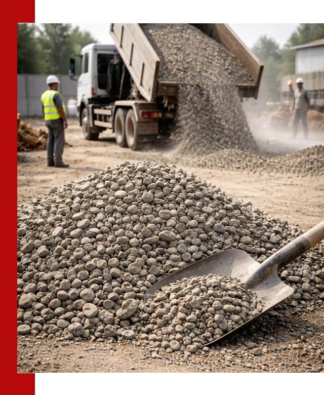 Доставка гравия фракции 20-40 в Губахе с самосвалами