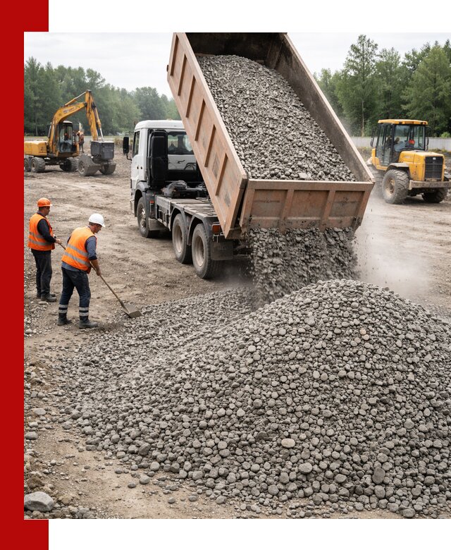 Доставка гравия фракции 40-70 в Губахе оптом и в розницу