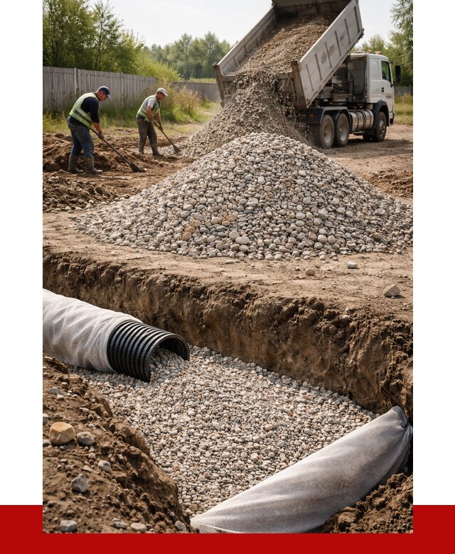 Гравий для дренажа в Губахе от 2281 р., доставка ПРОНЕРУДГбх
