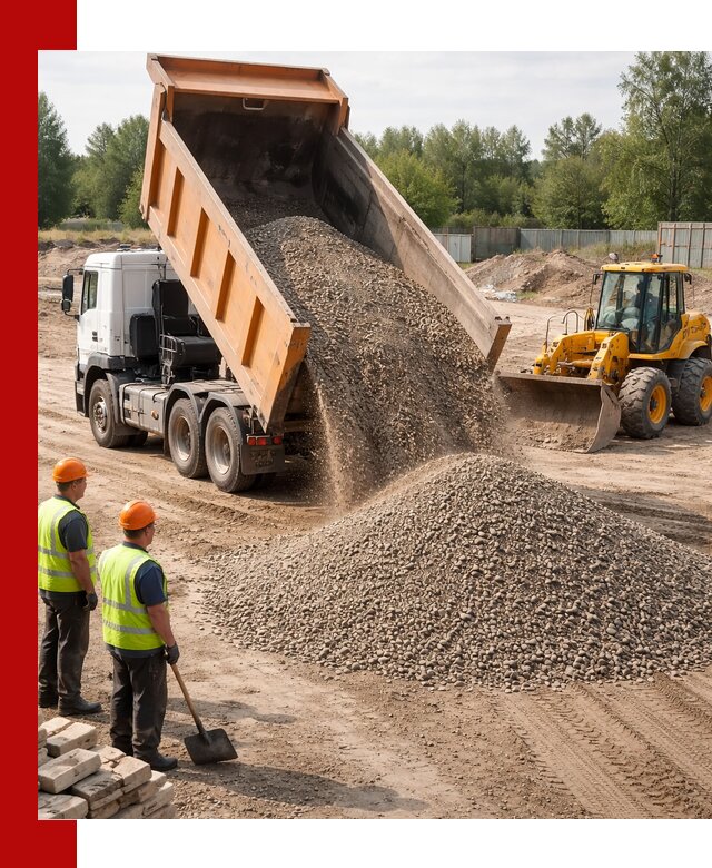Доставка щебёночно-песчаной смеси ЩПС С7 в Губахе