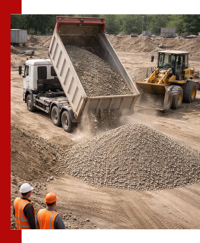 Щебень с песком (ЩГПС С2) с доставкой в Губахе