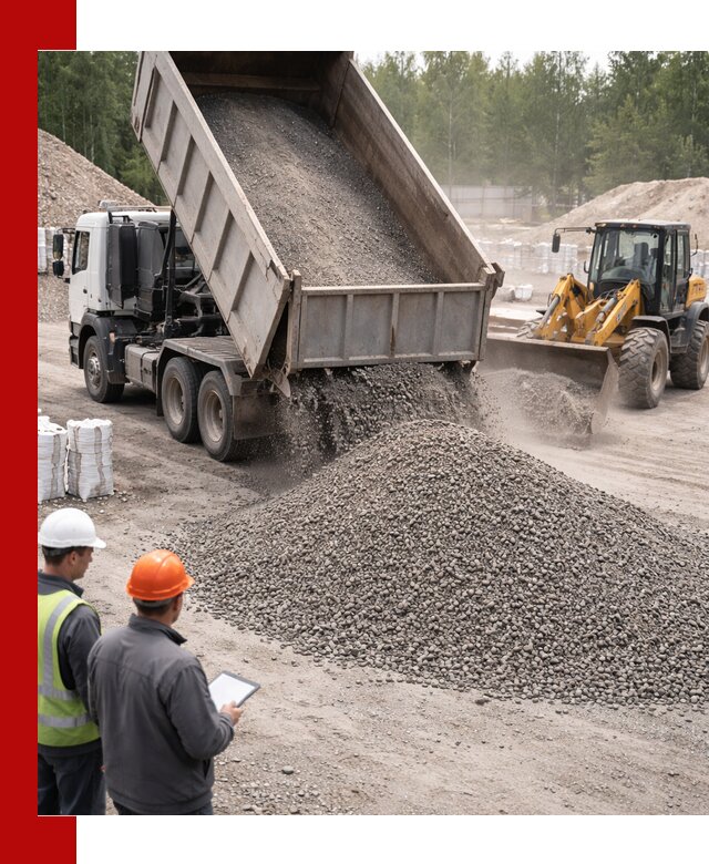 Доставка и продажа гранитного отсева 0-10 в Губахе