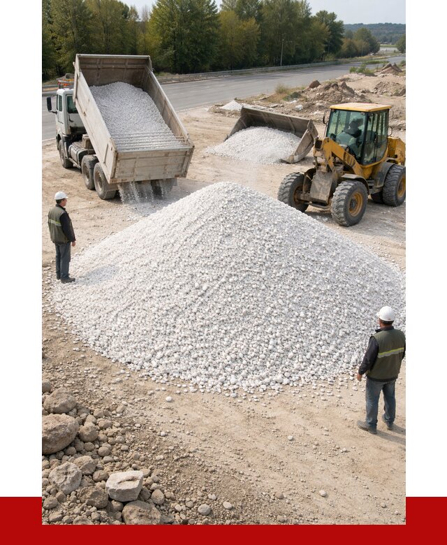 Белая мраморная крошка в Губахе от 4354 р. с доставкой | ПРОНЕРУДГбх