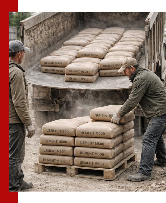Цемент М500 с доставкой самосвалом в Губахе