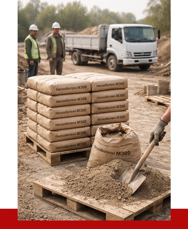 Пескобетон М300 в Губахе с доставкой от 4820 р. за куб | ПРОНЕРУДГбх