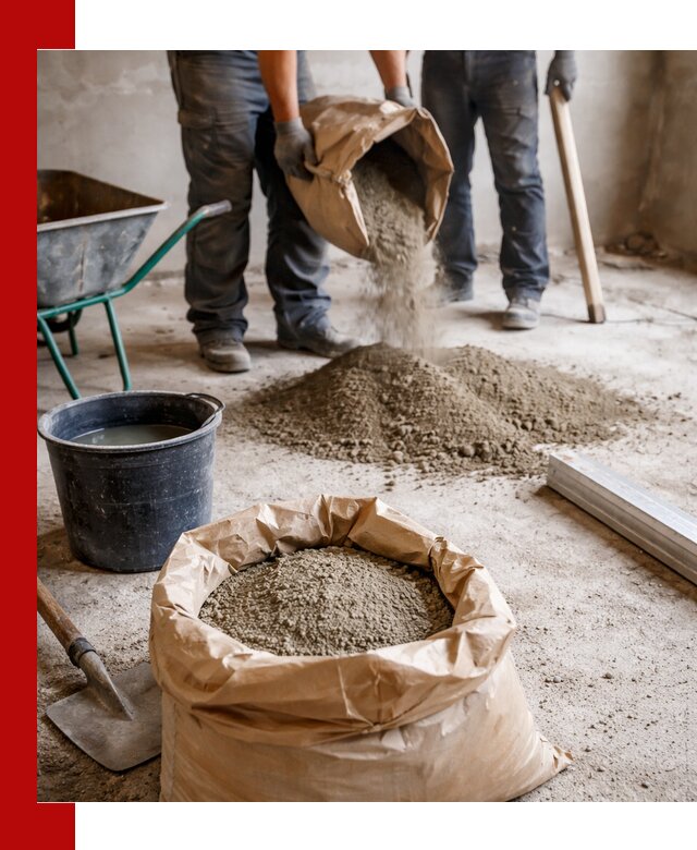 Доставка сухой смеси для стяжки в Губахе