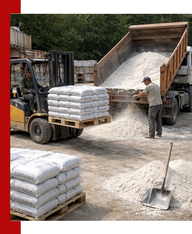 Доставка строительной извести оптом и в розницу в Губахе