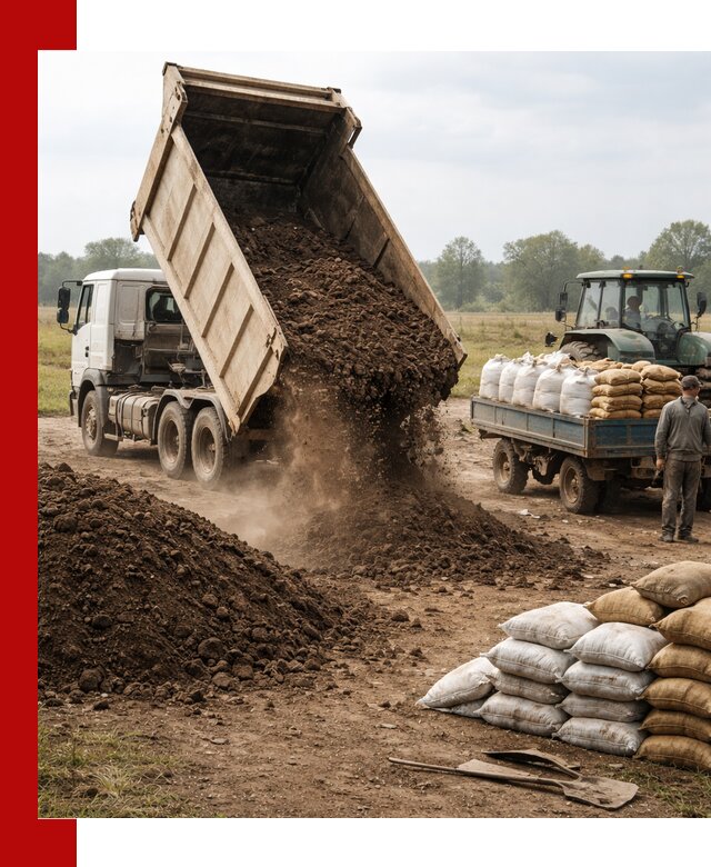 Доставка грунта и удобрений оптом в Губахе для сельхоз и строительства