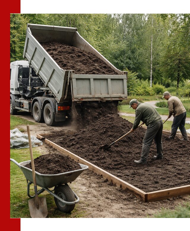 Доставка грунта для озеленения и благоустройства в Губахе
