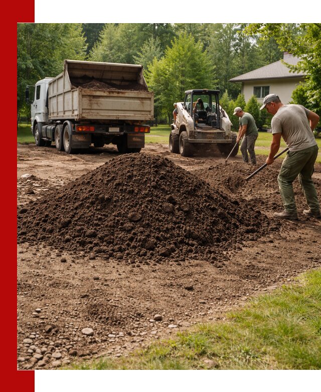 Доставка и укладка грунта для газона в Губахе