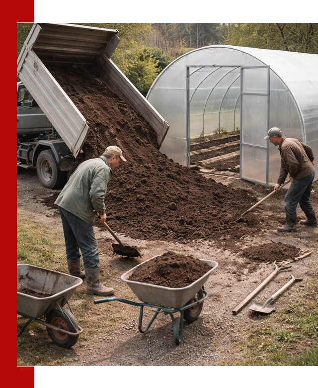 Грунт для теплицы с доставкой в Губахе — плодородный субстрат под растения