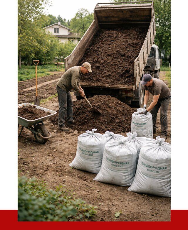 Плодородная смесь в Губахе от 4354 р./куб с доставкой | ПРОНЕРУДГбх