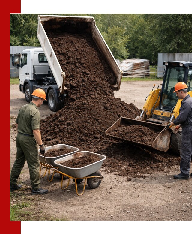 Доставка торфо-земляной смеси в Губахе для огорода и ландшафта