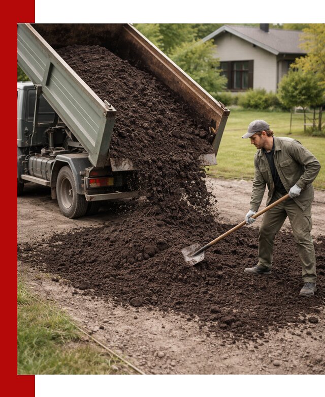 Чернозем для газона с доставкой в Губахе быстро и качественно