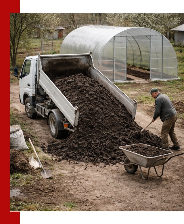 Чернозем для теплицы с доставкой в Губахе