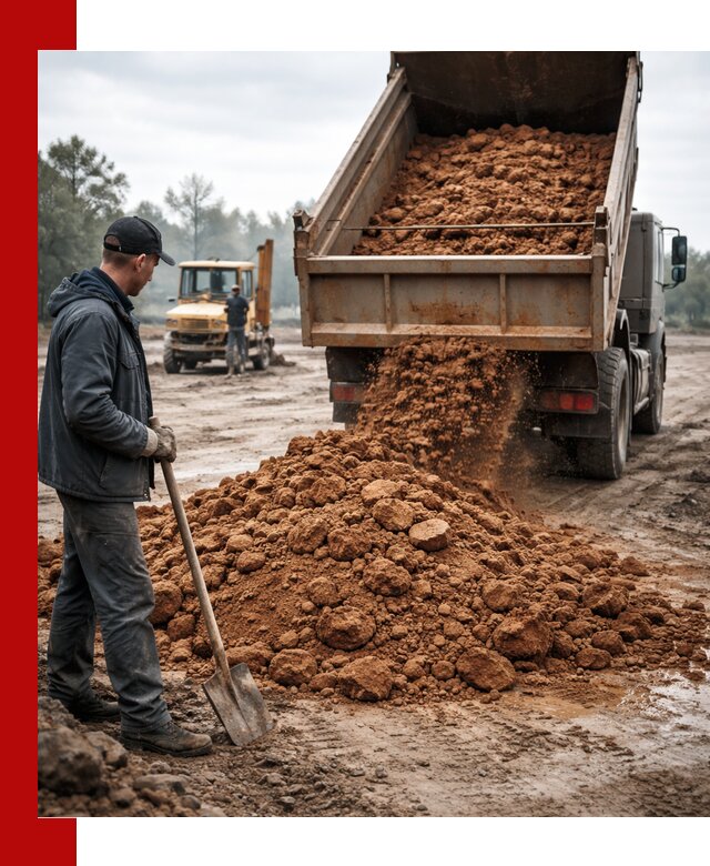 Глина для засыпки в Губахе с доставкой самосвалами