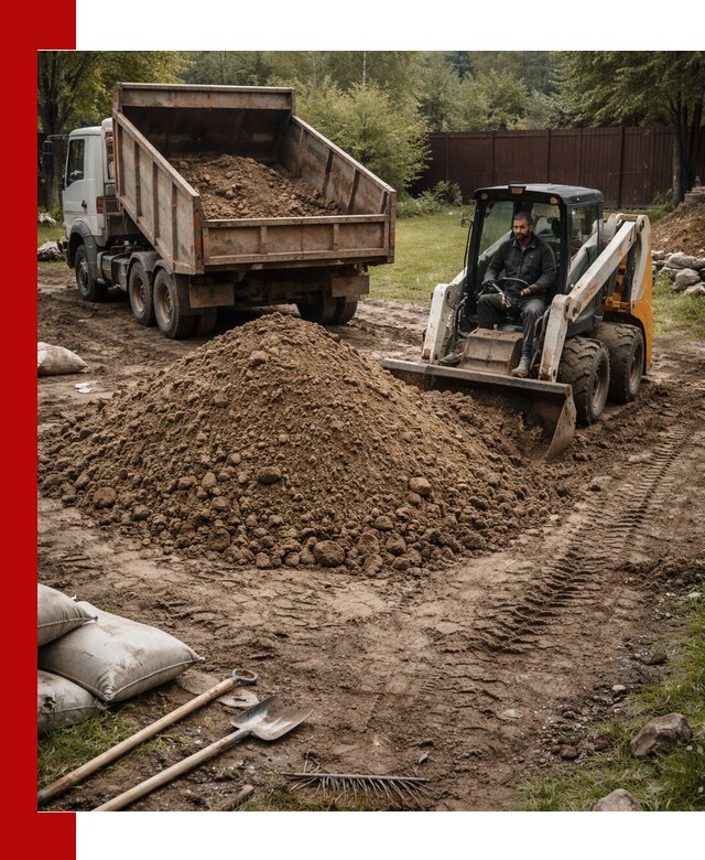 Суглинок для планировки участков в Губахе с доставкой и выгрузкой