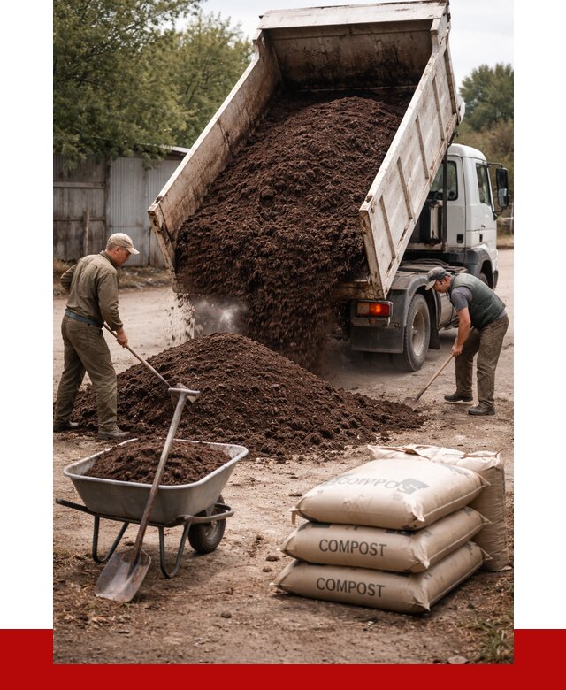 Купить компост в Губахе от 4354 р. за куб с доставкой | ПРОНЕРУДГбх