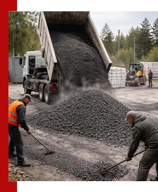 Доставка и продажа асфальтного гранулята в Губахе