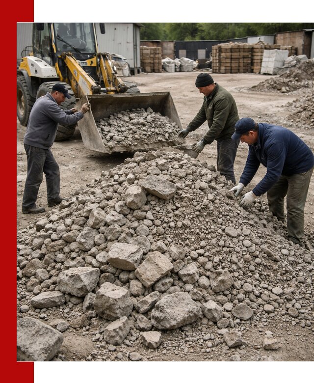 Демонтаж и вывоз бой бетона в Губахе