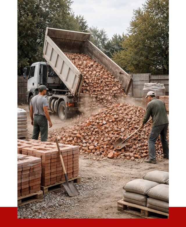 Бой кирпича в Губахе с доставкой от 4354 руб/куб | ПРОНЕРУДГбх