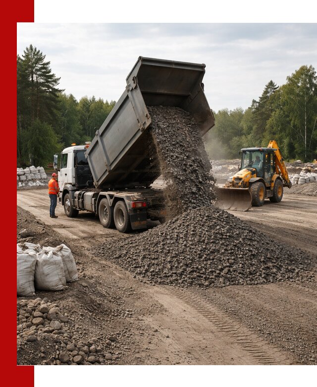 Доставка дробленого асфальта в Губахе для дорожных работ
